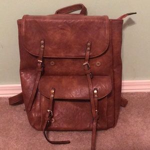 Leather backpack